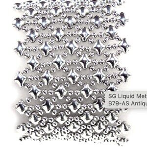 SG Liquid Metal Silver Cascade Mesh Bracelet by Sergio Gutierrez size: 7.5"